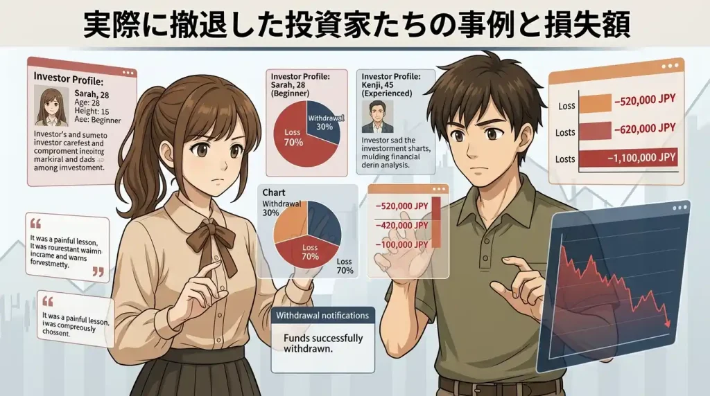実際に撤退した投資家たちの事例と損失額