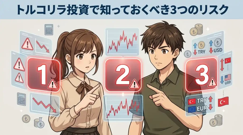 トルコリラ投資で知っておくべき3つのリスク
