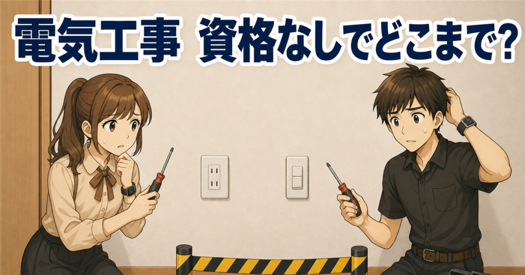電気工事は資格なしでどこまでできる？条文で引いた線引きと、第二種を取って分かったこと