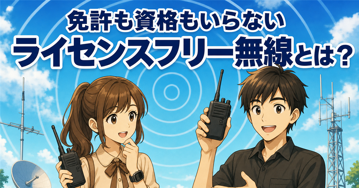 ライセンスフリー無線(フリラ)とは?免許も資格もいらない4バンドを比較【最新版】