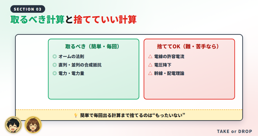 「捨てていい計算」と「捨てたら損する計算」の線引き