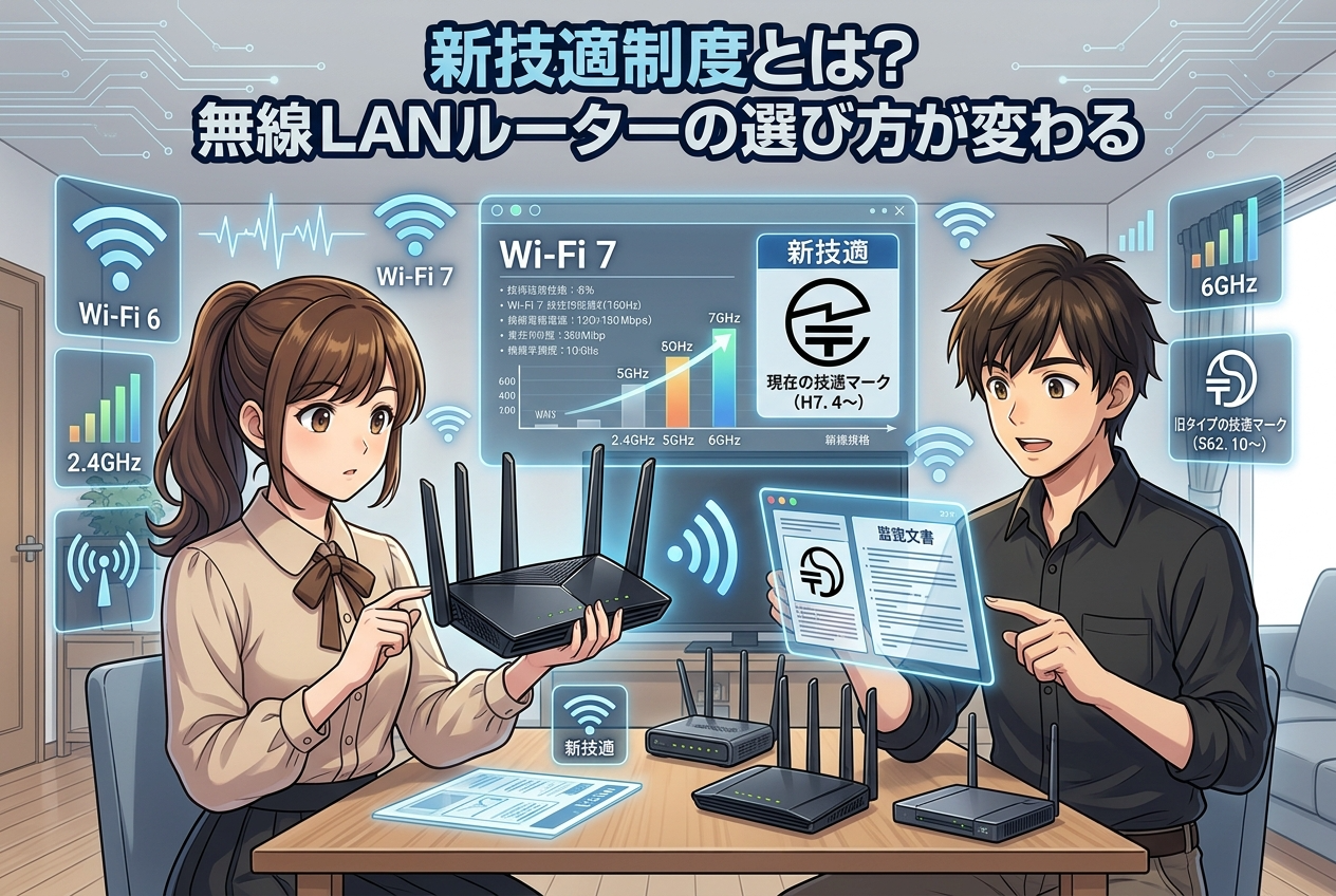 【無線技術士が解説】新技適制度とは?無線LANルーターの選び方が変わる