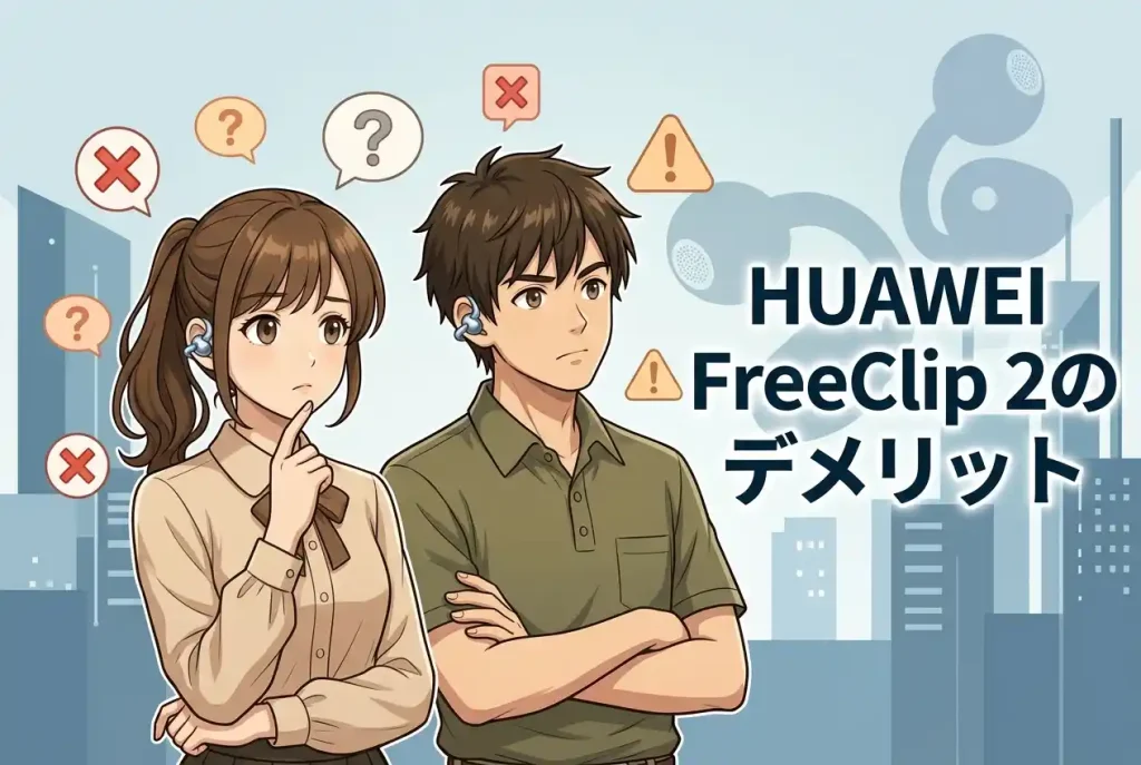 HUAWEI FreeClip 2のデメリット・注意点