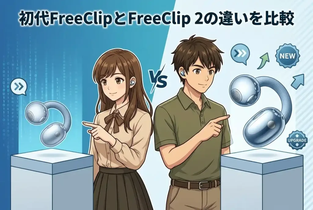 初代FreeClipとFreeClip 2の違いを5項目で比較
