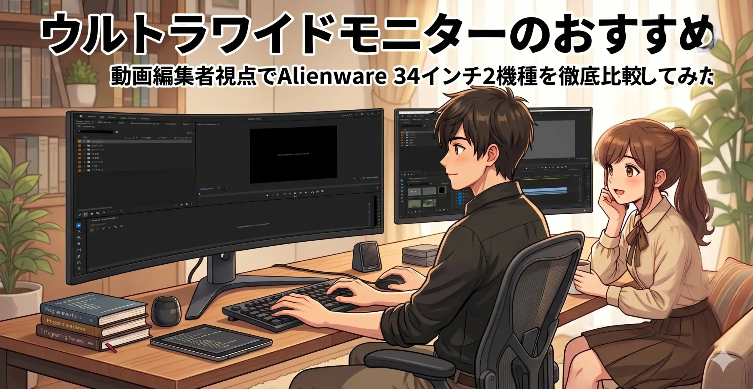 【最新版】ウルトラワイドモニター動画編集おすすめ｜Alienware 34インチ2機種を徹底比較