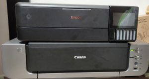 エプソンEW-M973A3Tは複合機なのにA3対応プリンターのCANON PRO9000よりもコンパクト