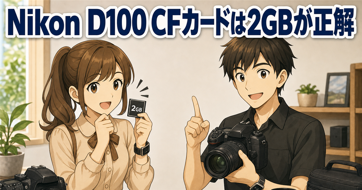 Nikon D100のCFカードおすすめは2GB一択｜大容量が遅い理由と対処法