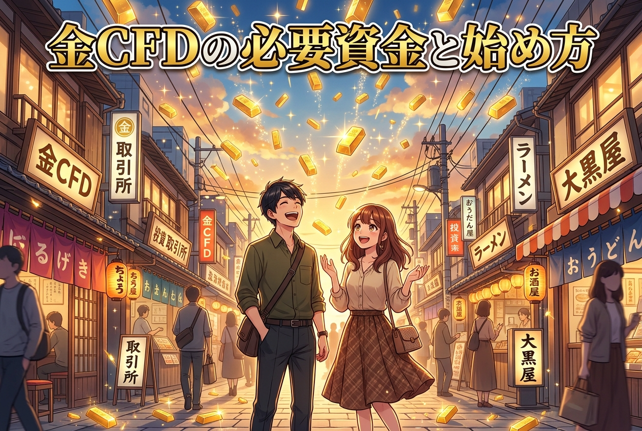 金CFDはいくらから始められる？必要資金と初心者向けの始め方を解説