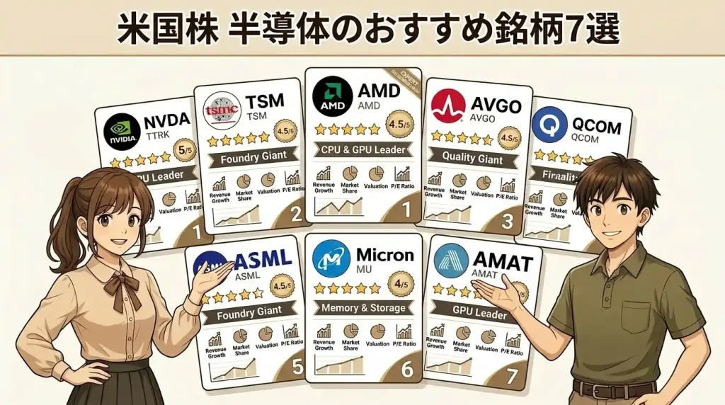 米国株 半導体のおすすめ銘柄7選(個別株編)
