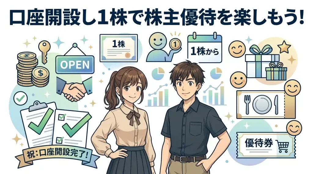 まとめ｜1株でも株主優待は楽しめる！まずは口座開設から