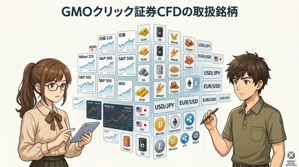 GMOクリック証券CFDの取扱銘柄