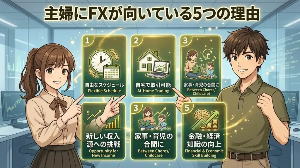 主婦にFXが向いている5つの理由