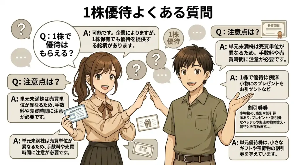 1株優待よくある質問（FAQ）