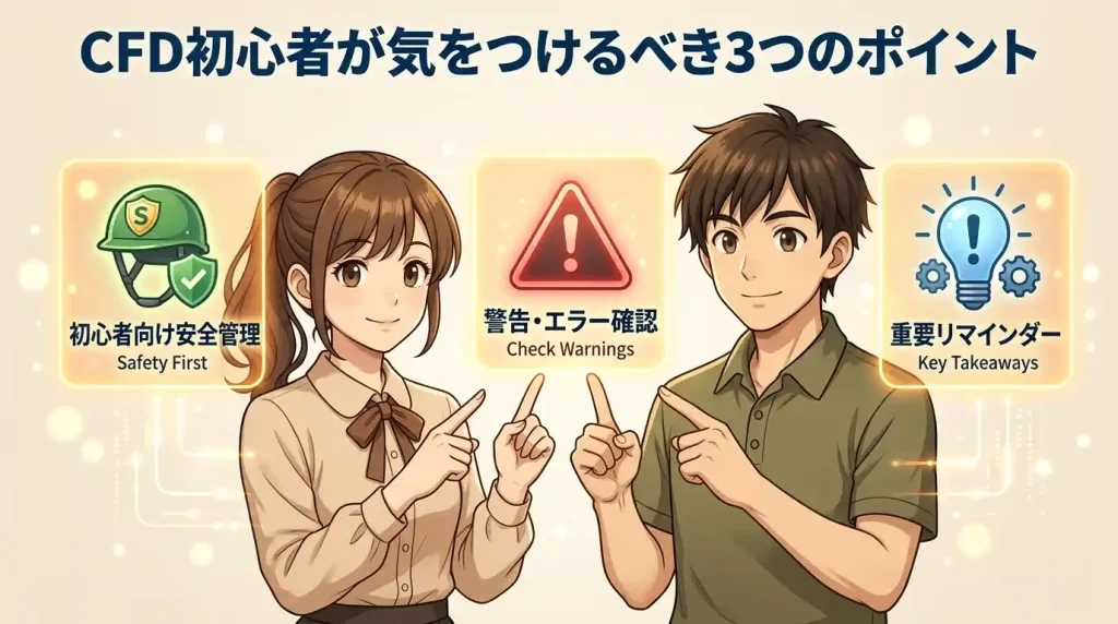 CFD初心者が気をつけるべき3つのポイント