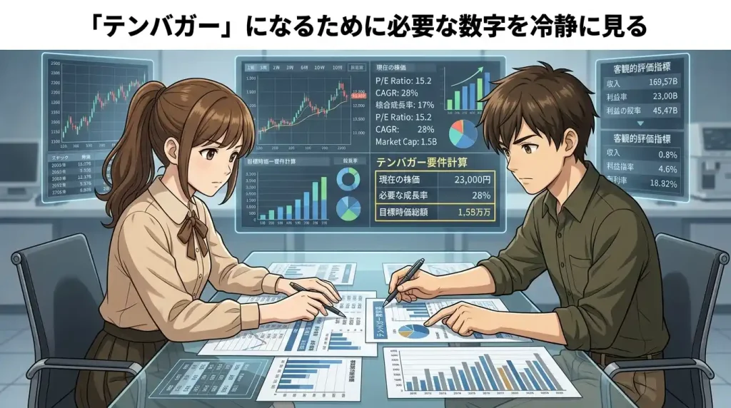 「テンバガー」になるために必要な数字を冷静に見る