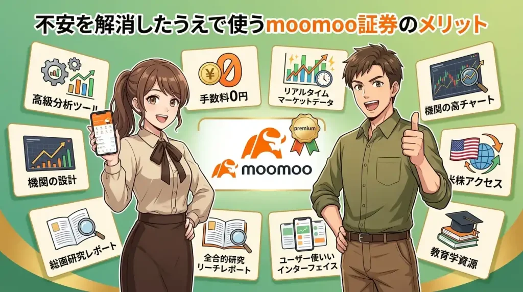 不安を解消したうえで使うmoomoo証券のメリット