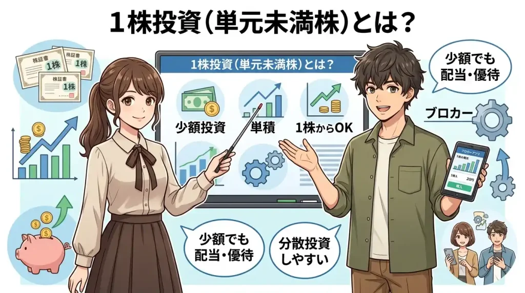 1株投資（単元未満株）とは？基本の仕組みをサクッと解説