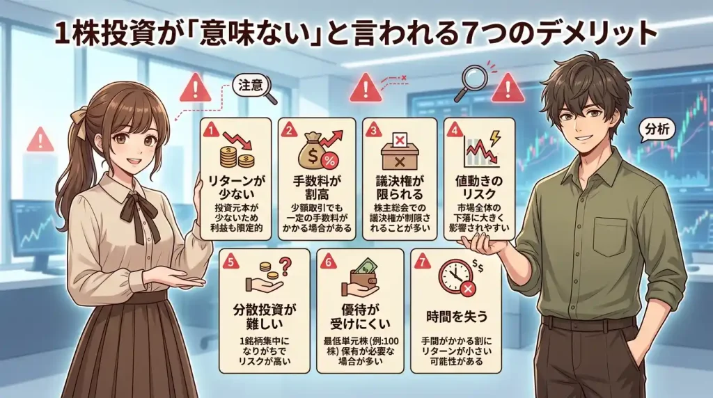 1株投資が「意味ない」と言われる7つのデメリット