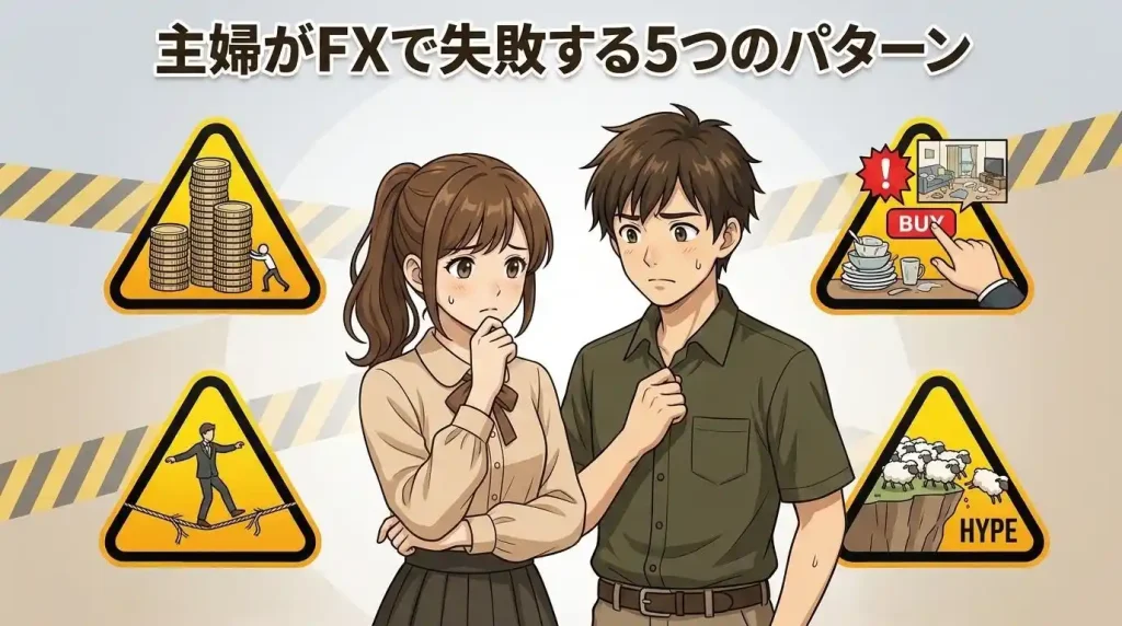 主婦がFXで失敗する5つのパターン【要注意】