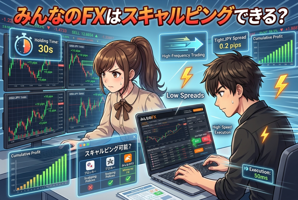 みんなのFXはスキャルピングできる？公認の理由と口座凍結を避ける注意点を初心者向けに解説【最新版】