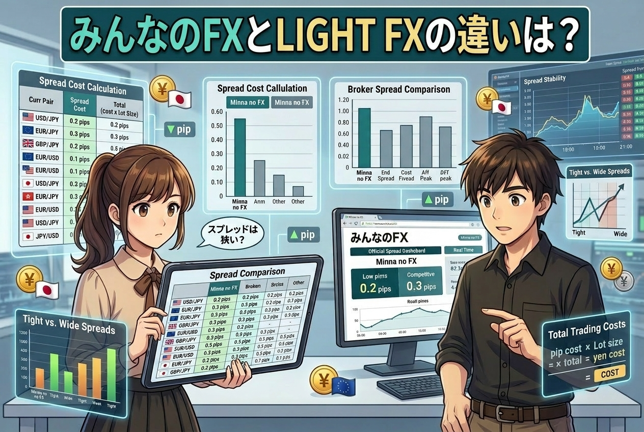 みんなのFXとLIGHT FXの違いは？初心者向けにどっちがおすすめかを徹底比較【最新版】