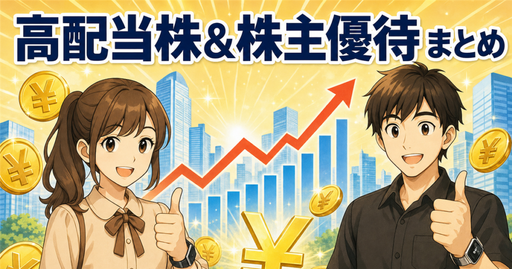 【最新】有名企業の高配当株＆株主優待おすすめ｜利回り・優待・1株から買う方法【銘柄別まとめ】
