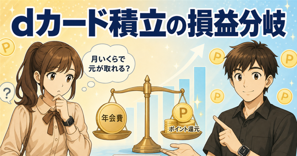 dカード積立は月いくらで年会費の元が取れる？PLATINUMの損益分岐を試算