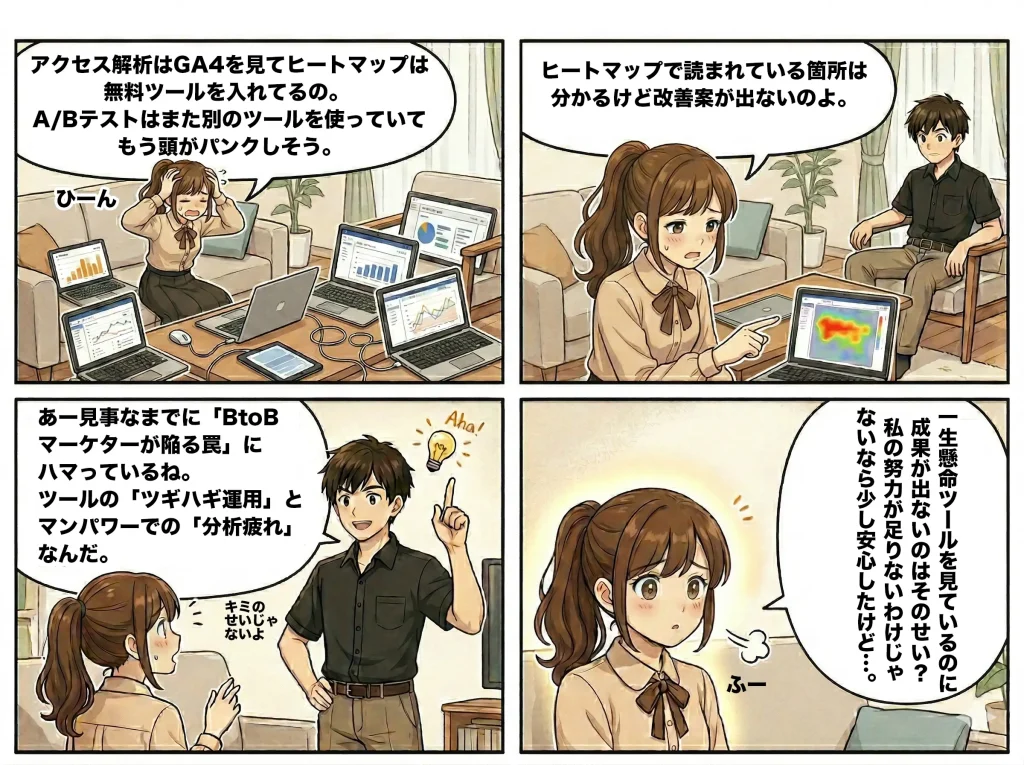 BtoBのLP改善は「SiTest」に丸投げが正解！AI・EFO・動画でCVRを劇的に上げる方法