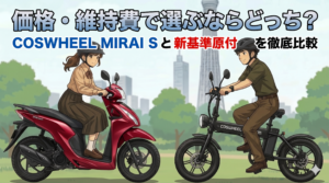 【一般原付の本命】COSWHEEL MIRAI Sと新基準原付（125cc・4kW以下）を徹底比較｜価格・維持費で選ぶならどっち？