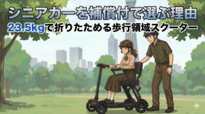 ROBOOTER J+VISIONレビュー｜23.5kgで折りたためる歩行領域スクーターを補償付で選ぶ理由