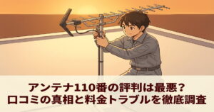 アンテナ110番の評判は最悪？口コミの真相と料金トラブルを徹底調査
