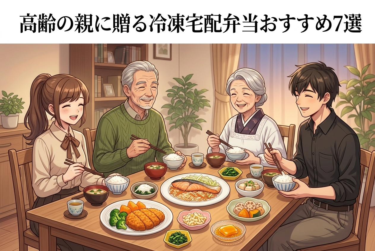 高齢の親に贈る冷凍宅配弁当おすすめ7選｜離れて暮らす一人暮らしの親を支える【タイプ別比較】