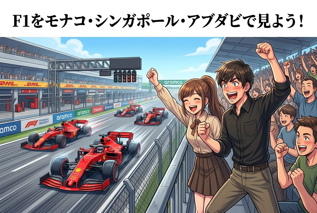 【最新】F1海外GP観戦ガイド｜モナコ・シンガポール・アブダビの行き方・チケット・費用を徹底比較