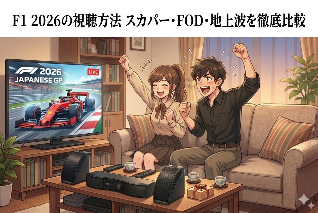 【最新】F1 2026の視聴方法は最安どれ？スカパー・FOD・地上波を比較｜DAZN撤退後ガイド